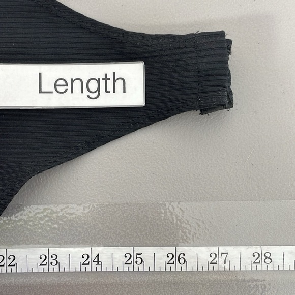 ASOS Bodysuit Women's 6 Black Long Sleeve V-Neck Stretch One-Piece - Picture 15 of 15